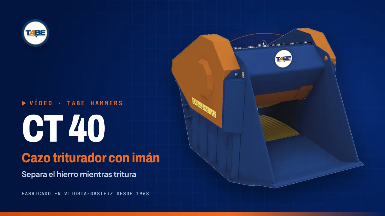CT 40 Cazo machacador con imán - Crusher bucket with magnet