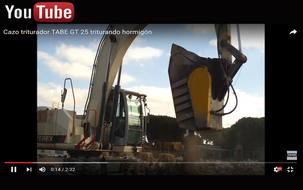 cazo triturador tabe gt 25 hormigon